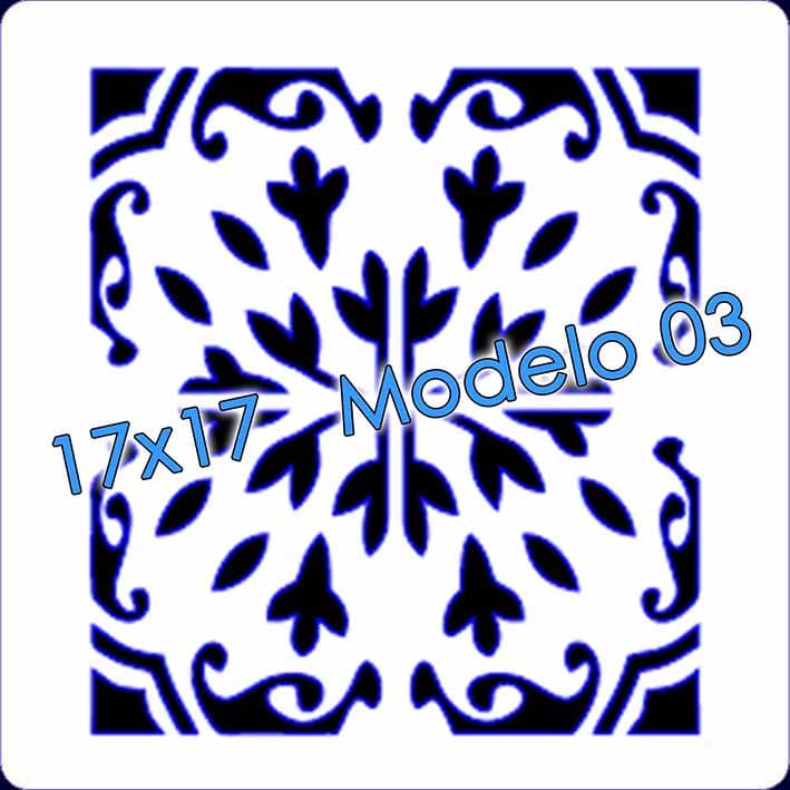 - Stencil 17x17cm Modelo 003 -